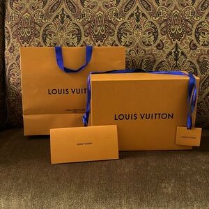Louis Vuitton Authentic Magnetic Box, Gift Tag, Envelope, Shopping Bag